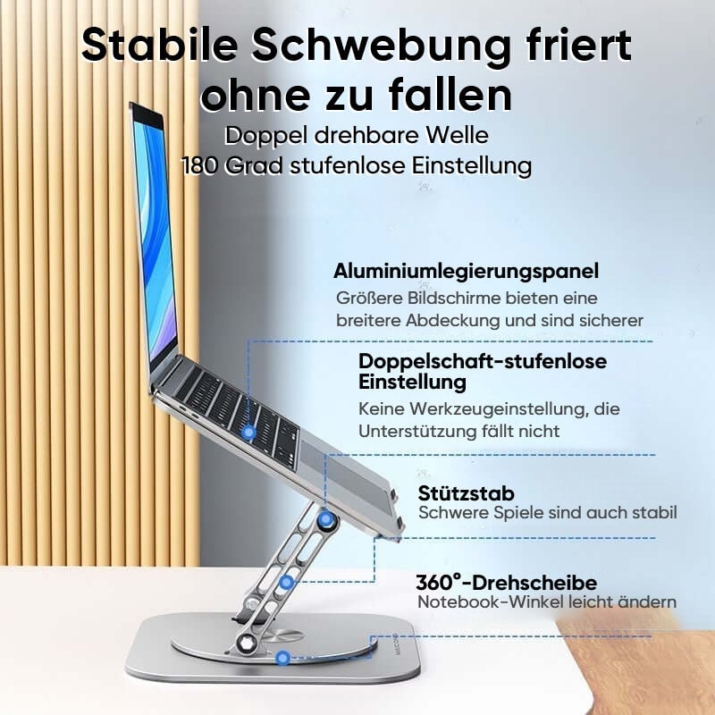 Laptopständer, drehbare Halterung aus Aluminiumlegierung