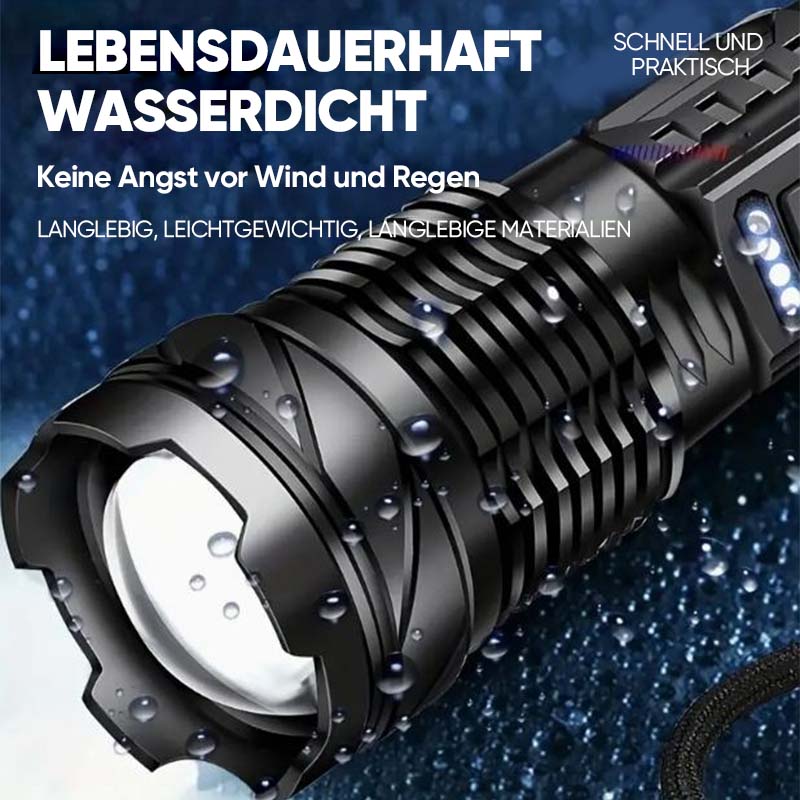 Ultrahelle Taschenlampe mit weißem Laser und großer Reichweite
