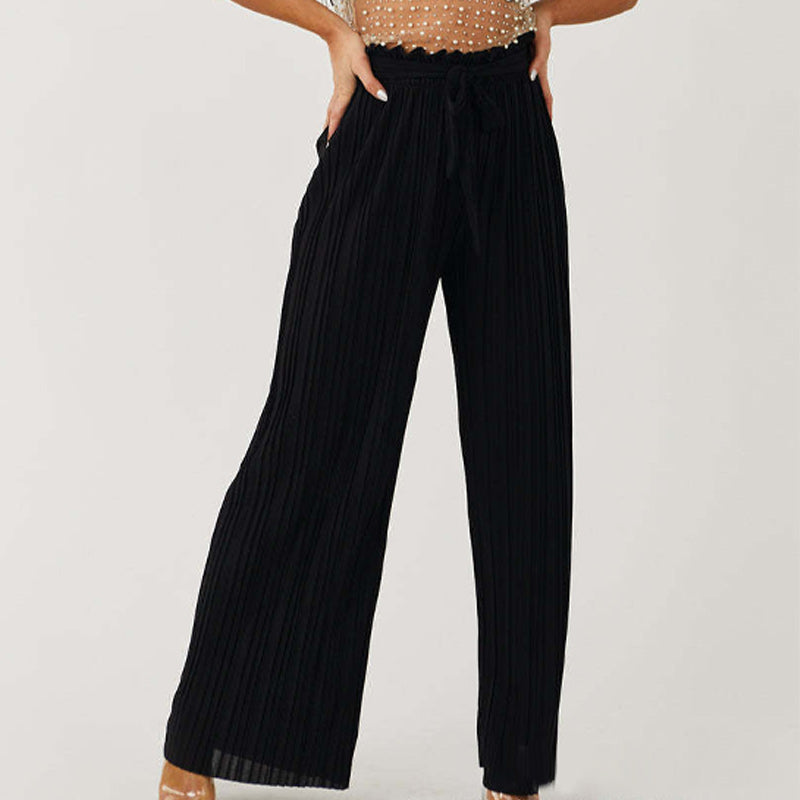 Hohe Taille Plissee Vielseitige Hose