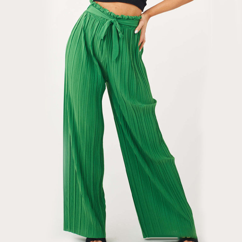 Hohe Taille Plissee Vielseitige Hose