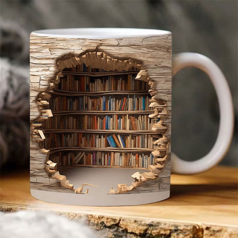 3D-Bücherregalbecher