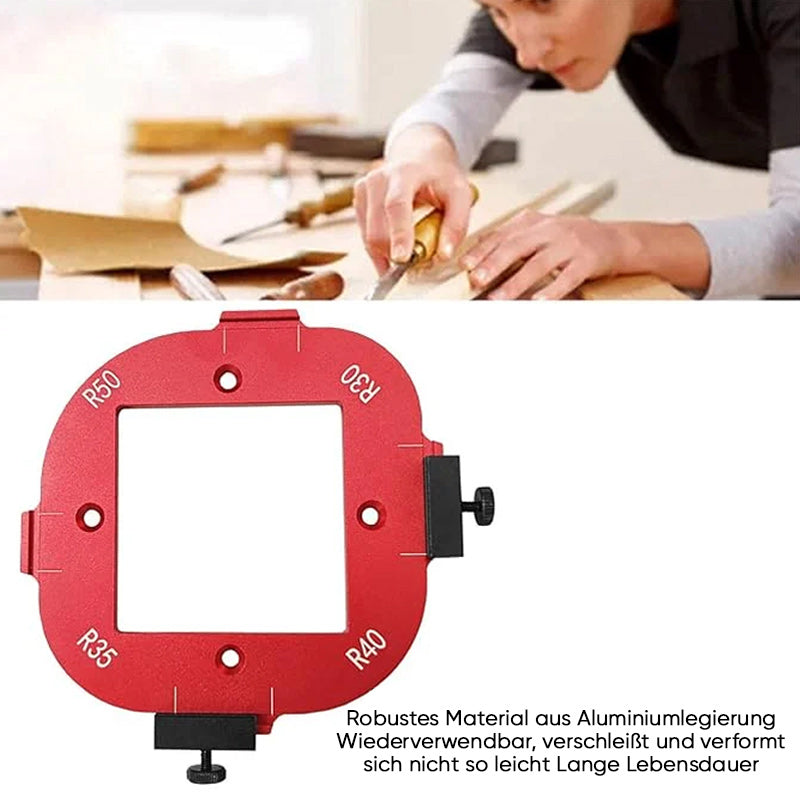 Positionierungsform für runde Ecken in der Holzbearbeitung