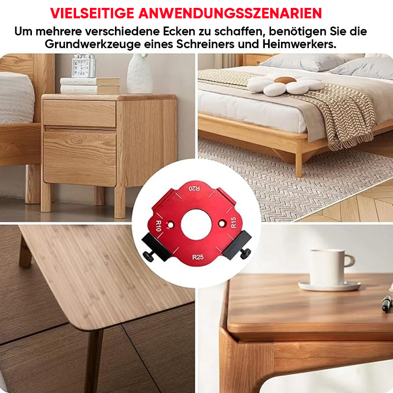 Positionierungsform für runde Ecken in der Holzbearbeitung