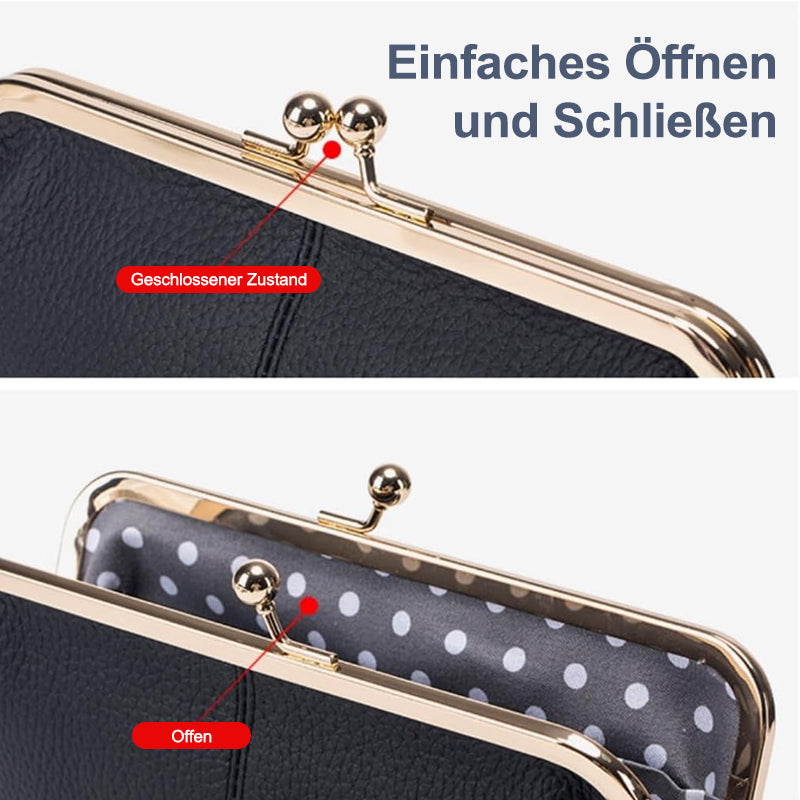 Geldbörse aus echtem Leder mit großem Fassungsvermögen