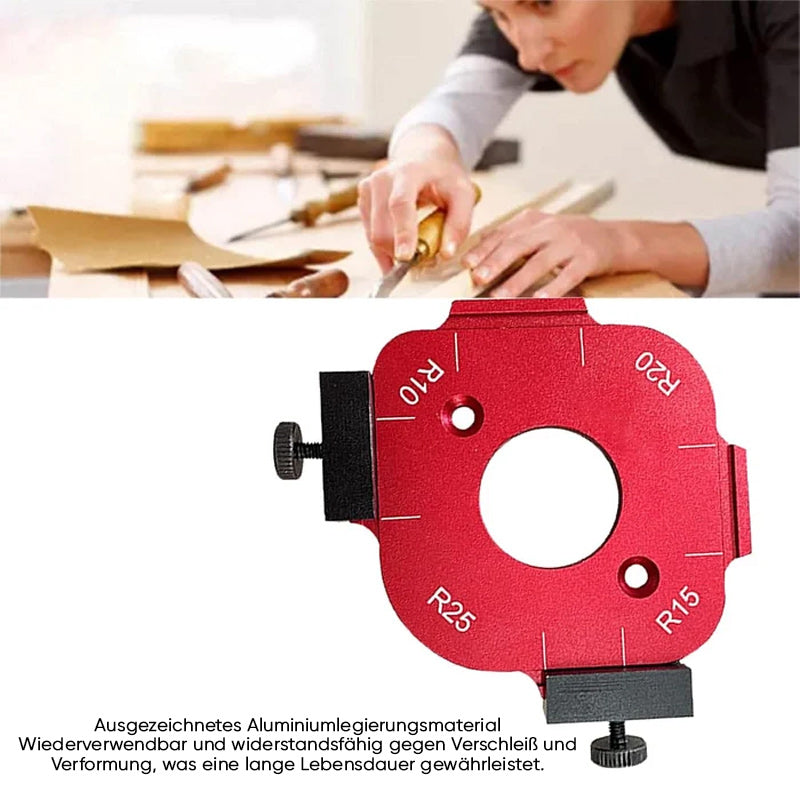 Positionierungsform für runde Ecken in der Holzbearbeitung