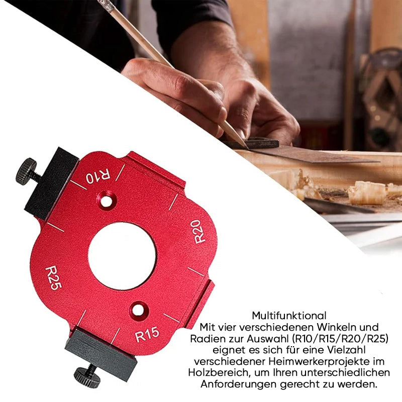 Positionierungsform für runde Ecken in der Holzbearbeitung