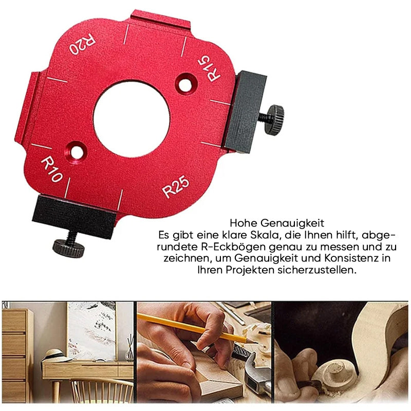 Positionierungsform für runde Ecken in der Holzbearbeitung