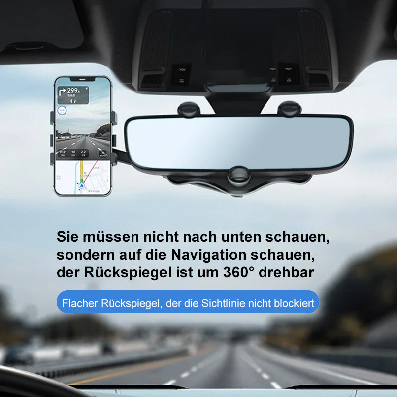 🤳🏽Multifunktionale drehbare Auto-Rückspiegel-Handyhalterung