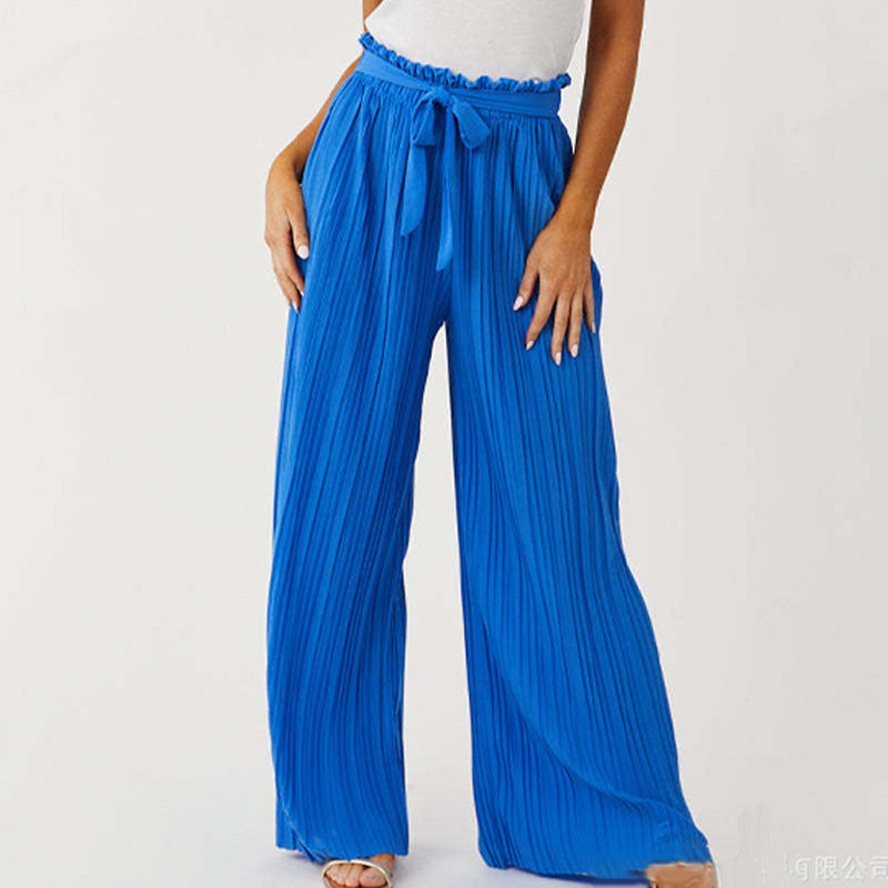 Hohe Taille Plissee Vielseitige Hose