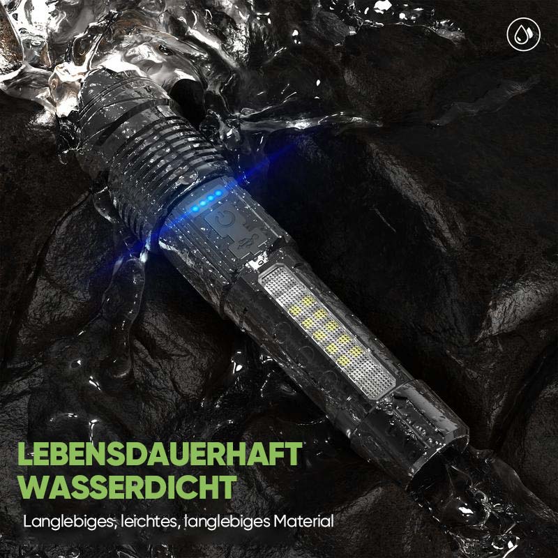 Ultrahelle Taschenlampe mit weißem Laser und großer Reichweite