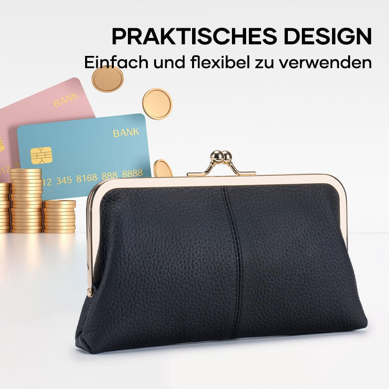 Geldbörse aus echtem Leder mit großem Fassungsvermögen