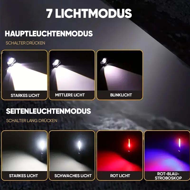 Ultrahelle Taschenlampe mit weißem Laser und großer Reichweite
