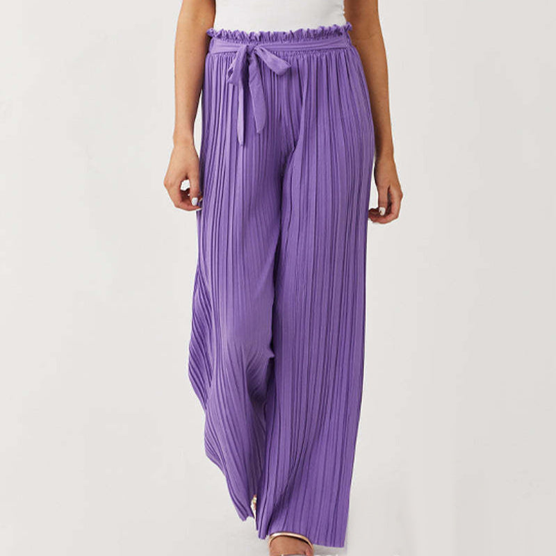 Hohe Taille Plissee Vielseitige Hose