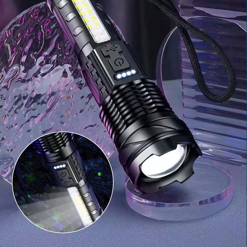 Ultrahelle Taschenlampe mit weißem Laser und großer Reichweite