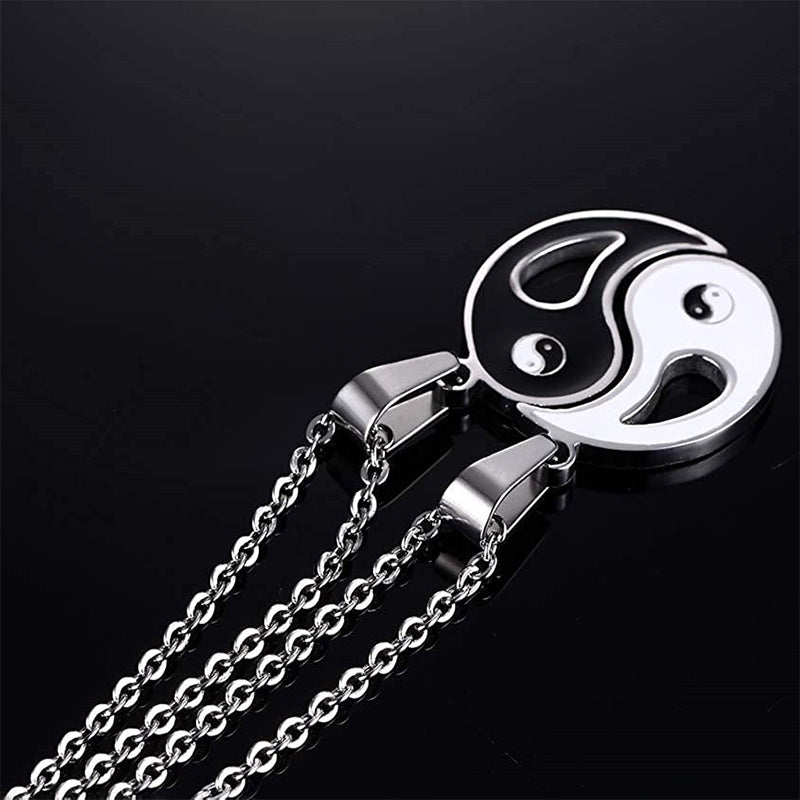Yin Yang Anhänger Halskette