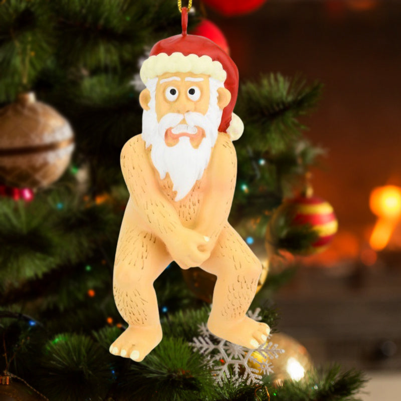 Nackter Weihnachtsmann Ornament