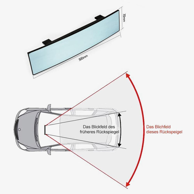 Großer gekrümmter Rückspiegel für das Auto