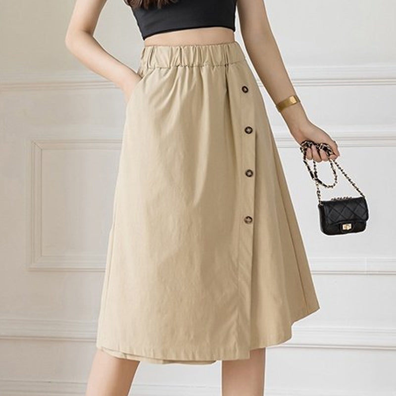 Lässige Damenhose mit hoher Taille