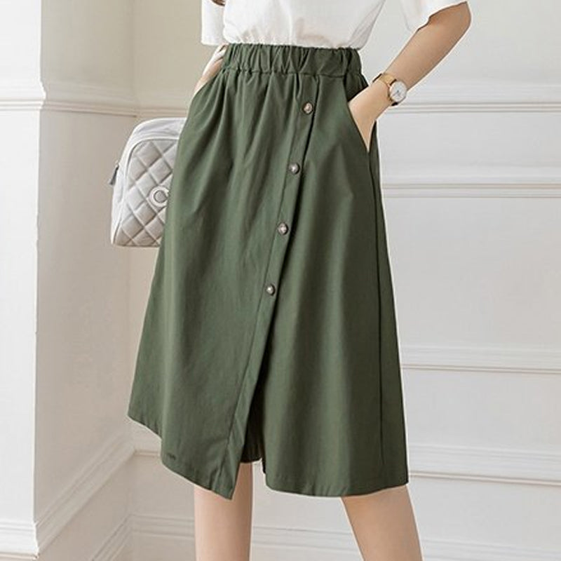 Lässige Damenhose mit hoher Taille