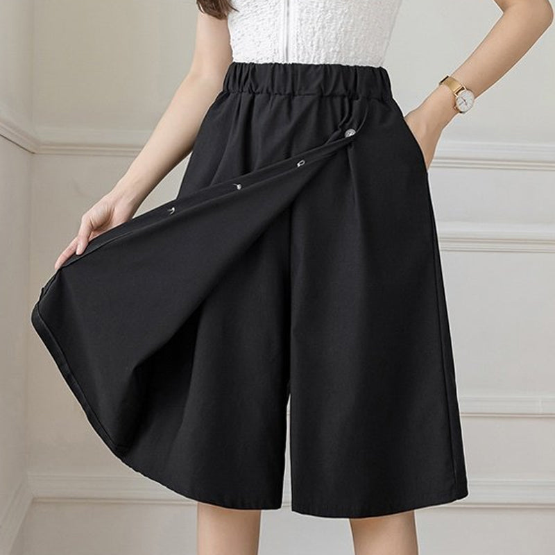 Lässige Damenhose mit hoher Taille