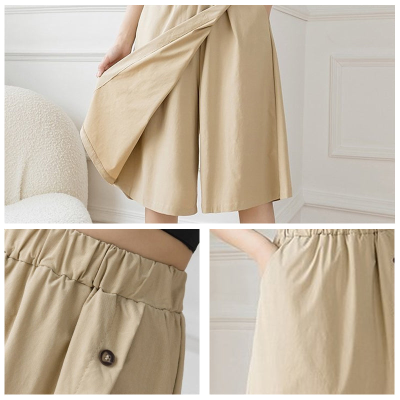 Lässige Damenhose mit hoher Taille