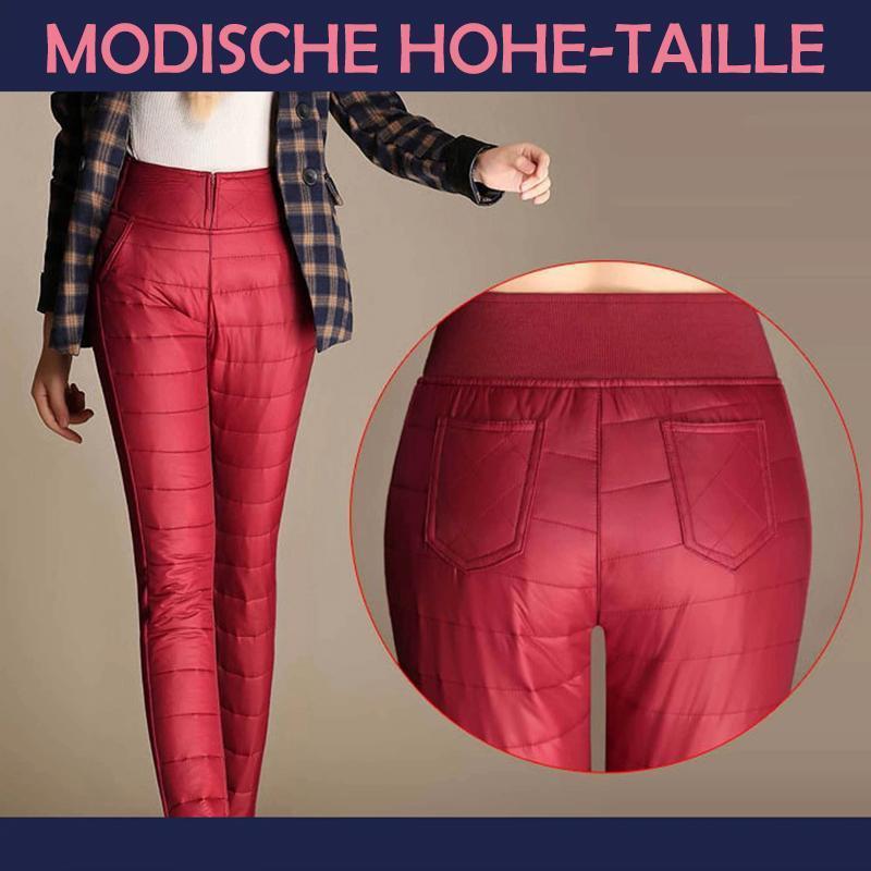 Frauen Hohe-Taille Daunenhose