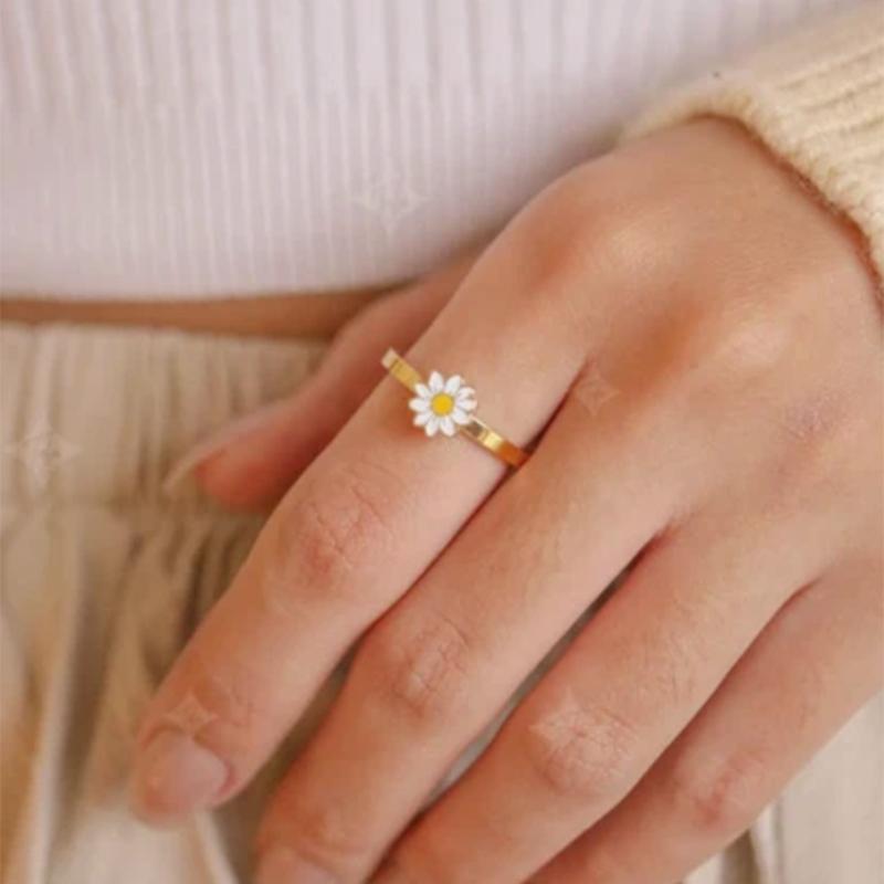 Gänseblümchen/Schmetterling | Drehbarer Ring