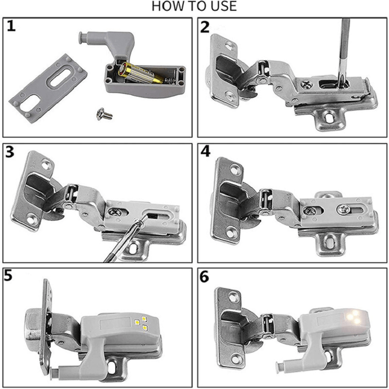 LED-Sensorlicht für Innenscharniere (10 Stück)