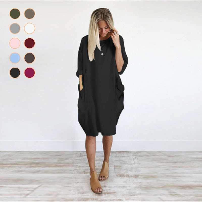 Lässiges O-Outline-Kleid für Damen