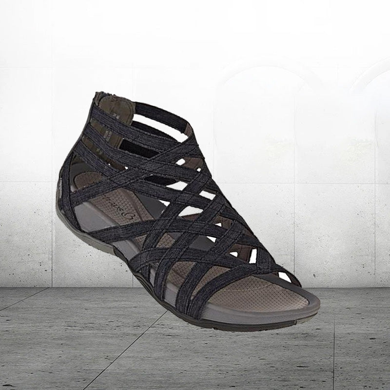 Runder Zehenpartie Hohle römische Gladiator-Sandalen