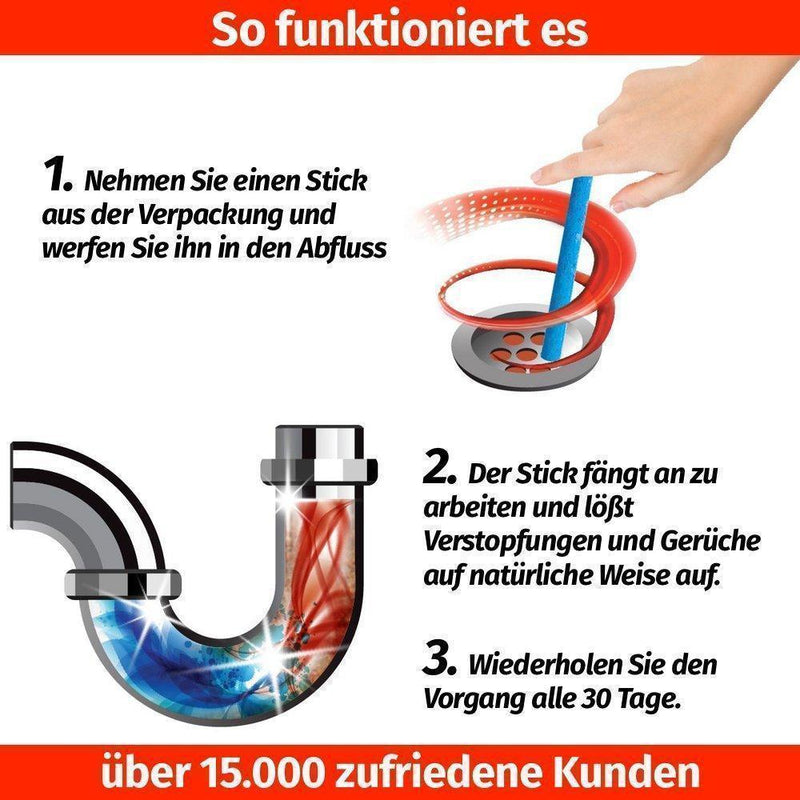 Magische Stäbe für Abflussreinigung und Desodorierung (12 Stücke)