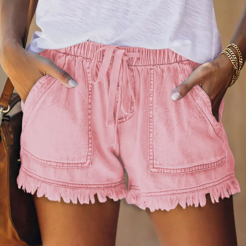 Lässige Damen Jeansshorts mit Taschen