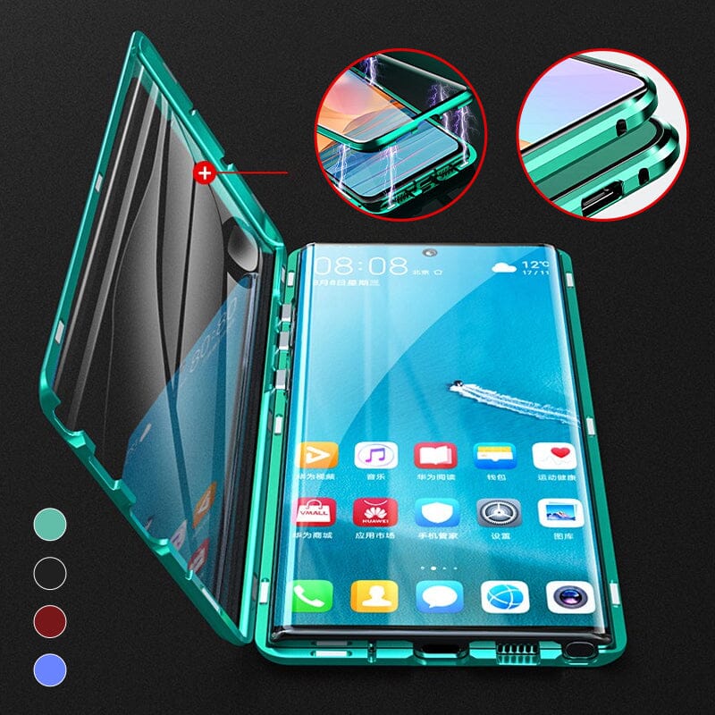 Samsung magnetische gehärtete Glas-Doppelseitige Handyhülle