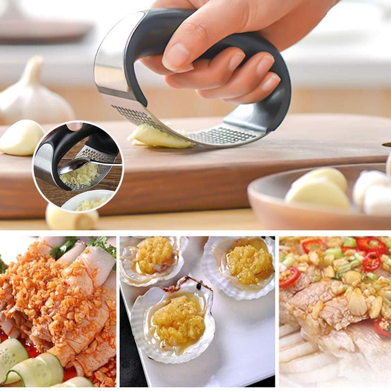 Premium Edelstahl Knoblauchpresse, Garlic Press Kochen Werkzeug