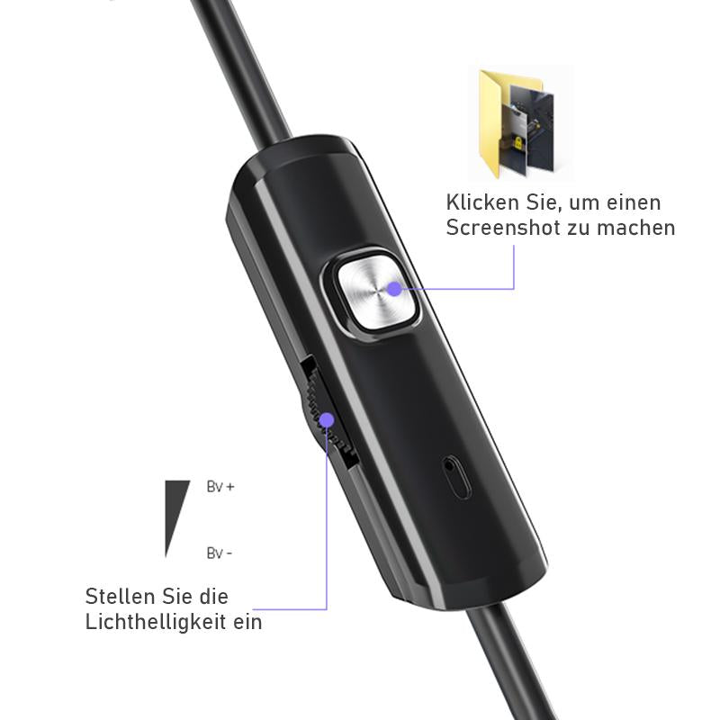 Halbstarre, flexible Autofokus-WLAN-Endoskopkamera