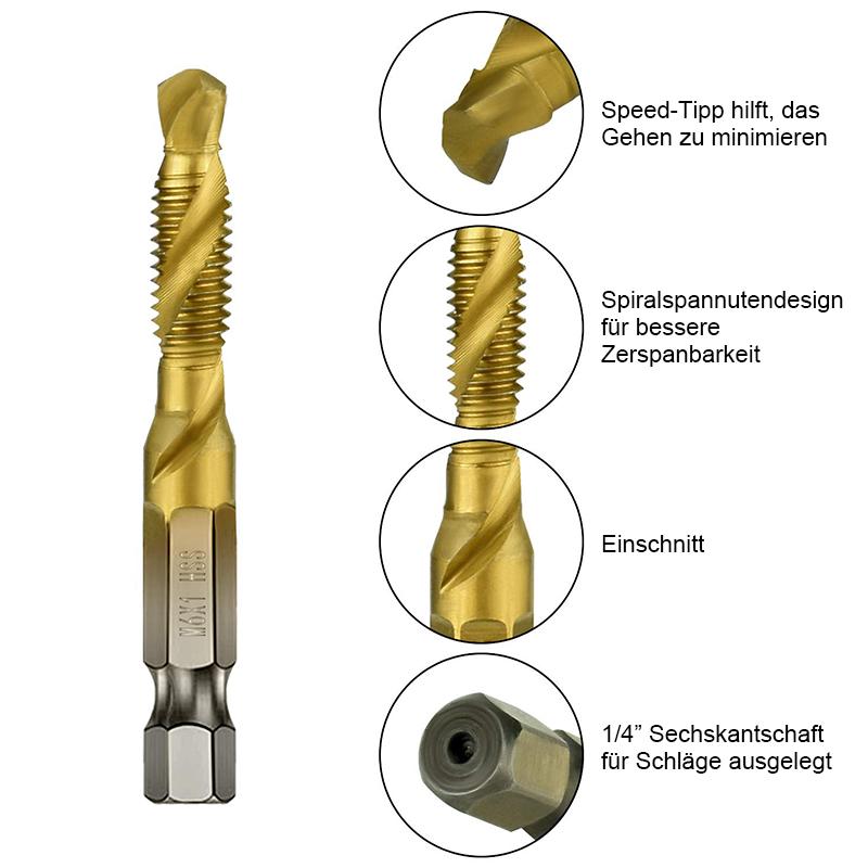 6-teiliges metrisches Gewindebohrer-Set