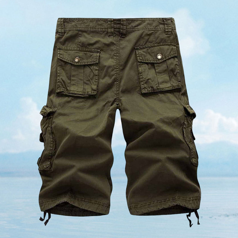 Stilvolle, strapazierfähige Cargo-Shorts mit 8 Taschen für Herren