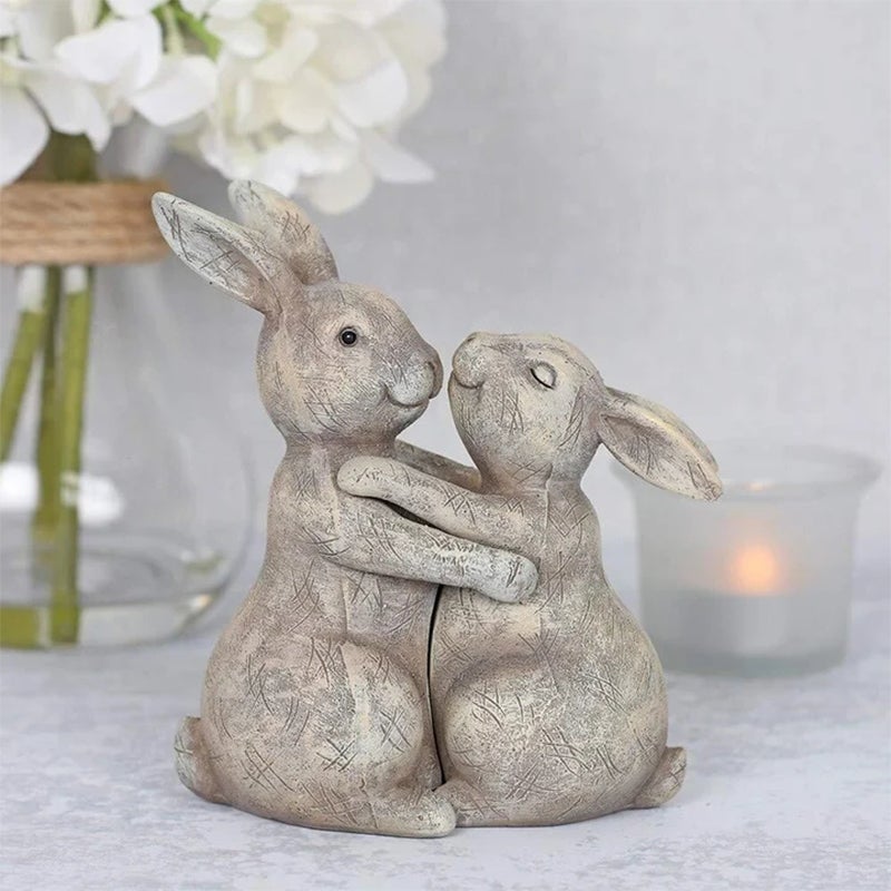 Lustige Tierumarmungsstatuen Ornament Wohnkultur
