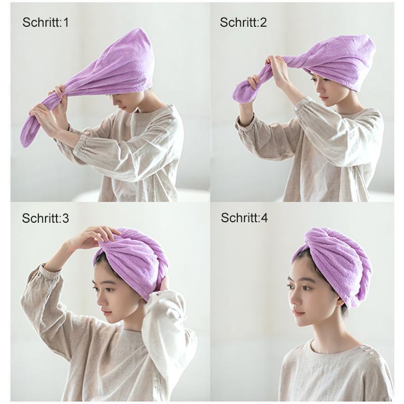 Schnelltrocknend Haarturban Haartrockentuch