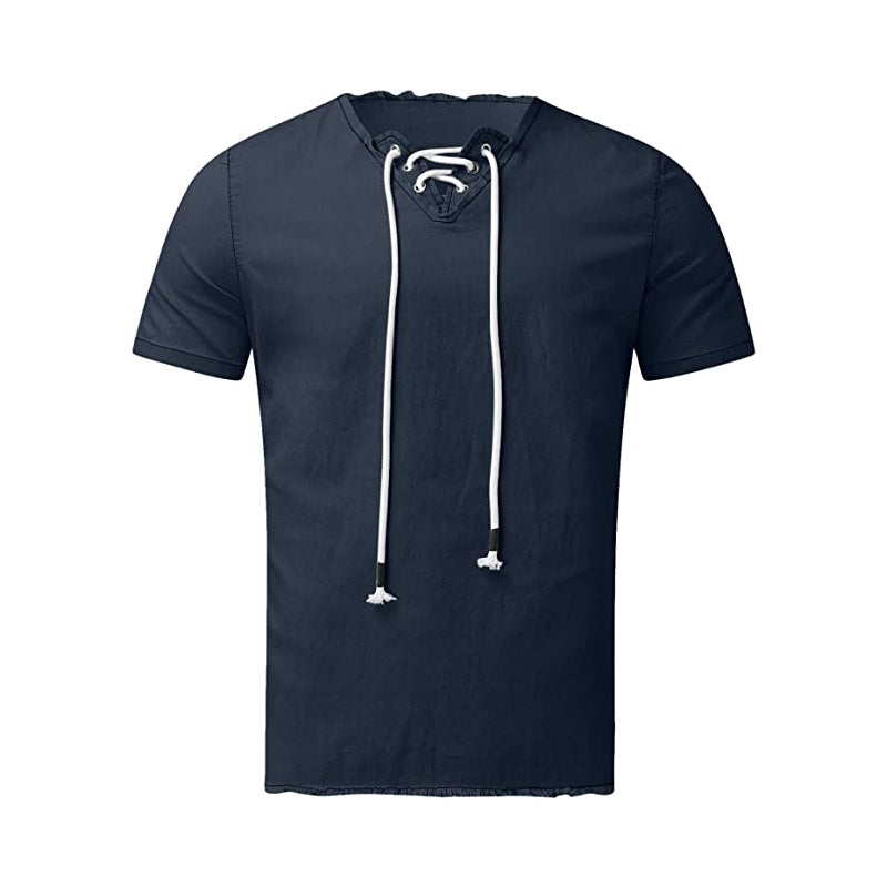 Stretch-Denim Hemden für Herren mit Schnürung
