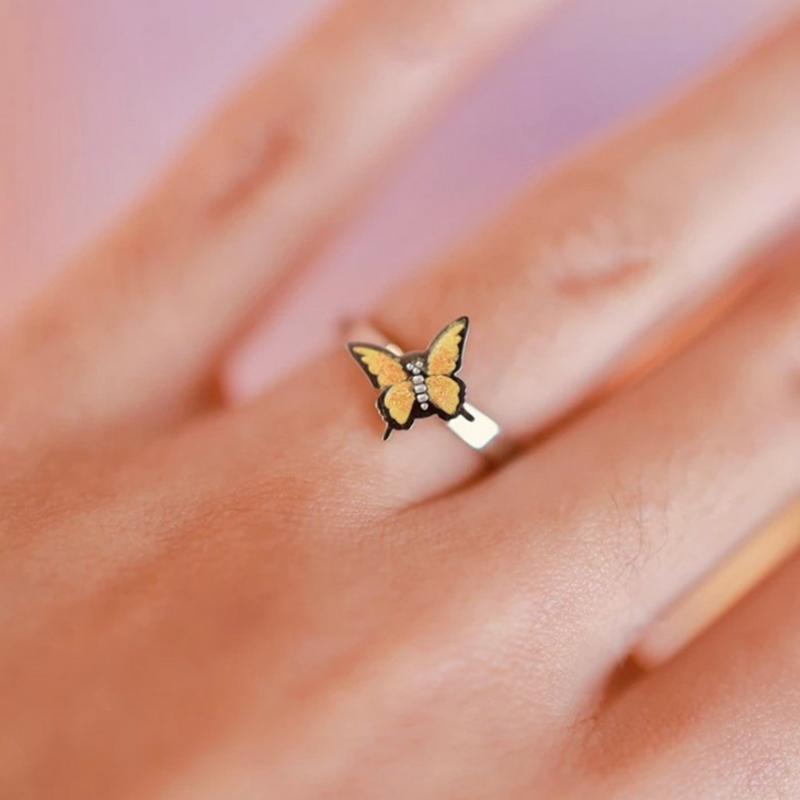 Gänseblümchen/Schmetterling | Drehbarer Ring