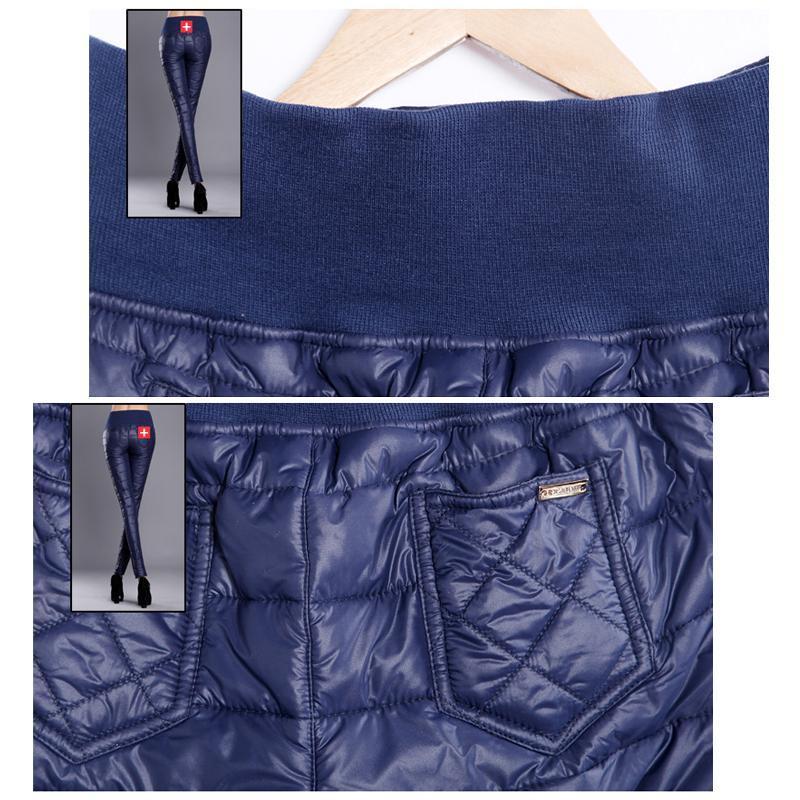 Frauen Hohe-Taille Daunenhose