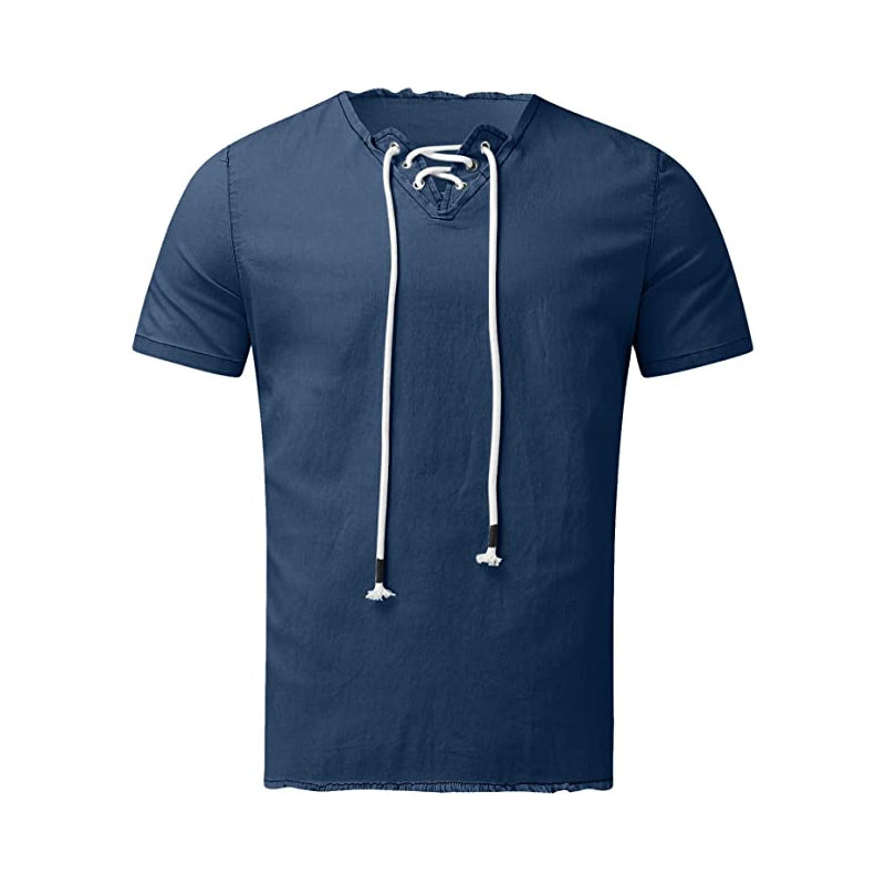 Stretch-Denim Hemden für Herren mit Schnürung